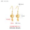 Pendientes de plata de ley 925, accesorios hechos a mano, con perla de jade, hebilla de seguridad, clip para la oreja, accesorios de bricolaje