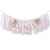 Banner Temático de Lazo para Silla Alta de 1 Año, Bandera para Fiesta de Primer Cumpleaños, Topper para Pastel, Sombrero de Cumpleaños Uno/Dos, Corona