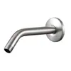 Tubo Redondo de Acero Inoxidable para Pared Transfronterizo Negro Cepillado Dorado Varilla Pequeña en Ángulo 15/ 20cm Brazo de Ducha Oculto