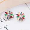 Xp17 Transfronterizo Aliexpress Wish Más Vendidos Pendientes Populares Europeos y Americanos Pendientes de Zirconia Azul Zafiro en Forma de Gota para Mujer