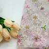 Tecido Bordado Lantejoula Flor Dupla Malha de Lantejoulas Tecido Bordado Vestido Hanfu Cheongsam