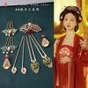 Traje Antigo Hanfu Estilo Tang Modelagem Estilo Antigo Ming Acessórios de Cabelo Flor de Seda para Concubina Imperial Conjunto Bola de Cabelo Feminina Adorno de Cabeça Grampo de Cabelo Saia Cheop
