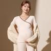 Conjunto de Roupa Térmica para Maternidade Outono e Inverno Pós-parto Roupa de Casa para Amamentação Tops e Calças de Maternidade Roupa de Dormir Tops para Amamentação