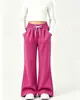 Pantalones Anchos para Niñas Otoño 2026 Cintura Elástica con Cordón Color Sólido Pierna Recta Pantalones Casuales para Niños Medianos y Grandes