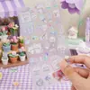 Lindas y adorables pegatinas 3D de dulces con gatos y conejos, perfectas para decorar teléfonos y como recompensas para niños y niñas; pegatinas de cristal