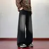Calça jeans masculina estilo americano, nova coleção de outono, perna reta solta, perna larga, calça casual versátil para homens
