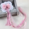 Horquilla con borlas de estilo chino, lazo antiguo, cinta larga, accesorios para el cabello, cinturón de gasa fresco para niña, accesorios Hanfu para primavera y verano