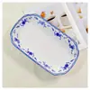 Estilo Nórdico Uso Doméstico Série Borboleta Azul Tigela e Prato de Cerâmica Tigela de Refeição Tigela de Arroz Prato Tigela de Sopa Tigela e Prato com Cor Sob Esmalte