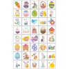 Nuevas Pegatinas de Tatuaje de Pascua Transfronterizas Fiesta Festiva Conejito de Dibujos Animados Huevos Pegatinas de Huevo DIY Pegatinas de Tatuaje para Niños