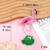 Emblemas de Flamingo Rosa Bordados à Máquina em Vários Tamanhos, Patches Bordados para Jaquetas de Pluma e Calças, Emblemas DIY Feitos à Mão