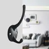 Gancho Transfronterizo Aleación de Zinc Gancho para Ropa Gancho Simple y Doble Hotel Baño Inodoro Gancho para Abrigos con Agujero Gancho para Ropa Negro