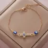 Retención de Color Galvanizado Ojo de Diablo Trébol de Cuatro Hojas Ojo de Diamante Pulsera Moda Femenina Simple Comercio Electrónico Transfronterizo Joyería Comercio Exterior