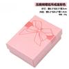 Caja de embalaje de joyería con sangría y lazo cuadrado, caja de almacenamiento para collares y joyas, caja de regalo con logotipo personalizado.