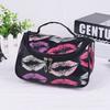 Bolsa de Cosméticos Estilo Coreano, Bolso de Moda, Bolso de Mano Satín Rojo Rosa Negro, Bolsa de Almacenamiento de Artículos de Tocador Love, Al por Mayor en Stock