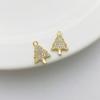 Relleno de Oro de 14K Retención de Color Zirconia Incrustada Serie Navideña Colgantes Pequeños Materiales para Hacer Pulseras Collares Pendientes Joyería Amuletos