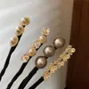 Sencillo y Elegante Fabricante de Moños de Perlas de Hada con Flor de Concha para Peinado de Moño Esponjoso para Mujeres, Herramienta Perezosa para Peinar el Cabello