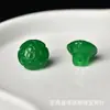 Jade Verde Seco Estéreo Cabeça de Lótus Pingente de Lótus Pulseira Pulseira Colar Pingente Acessórios Acessórios para Joias DIY
