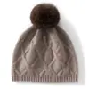 Chapéu de Caxemira Outono e Inverno Cor Pura Versátil Chapéu Tricotado Chapéu de Lã Casual Domo Chapéu Jacquard Chapéu de Ciclismo ao Ar Livre Chapéu para Frio