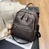 Mochila Mochila Feminina Cor Sólida Novo Estilo Coreano Estilo Universitário Mochila Escolar Estudante Couro Macio Mini Mochila de Viagem Mochila Feminina