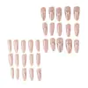 30 Peças de Novas Unhas Gato Olho Gota D'água Unhas Usáveis Nova Linda Menina Unhas Postiças Removíveis