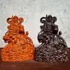 Talla en Madera de Ébano de Zhao Gongming Montando un Tigre, Figura Decorativa para el Hogar, Decoración de Empresa, Artesanía, Regalo de Apertura