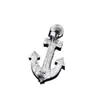Nuevo y Elegante Broche de Ancla Incrustado de Diamantes para Hombres, Ramillete Versátil, Accesorios con Forma de Ancla Estilo Coreano