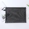 Bolsa Portadocumentos Estudiante A4 Malla de Nylon con Cremallera Bolsa Transparente Sencilla para Exámenes Bolsa de Almacenamiento Especial para Exámenes