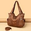 Bolso Biker Retro de Cuero Suave Lavado Transfronterizo Nuevo Bolso de Hombro Cruzado de Moda Europea y Americana en stock Bolso de Mujer Amazon