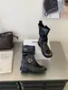 Botines retro de punta redonda, botines de moda a media pantorrilla, otoño/invierno 2026, hebilla de cinturón, botas de tacón de plataforma con bloques de color, botas de suela plana