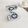 Funda Magnética de Acrílico Transparente para iPhone 18 Duo con Soporte Giratorio Plegable para Apple, Cubierta Protectora