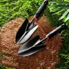 Paleta de Jardín Metálica Ergonómica con Mango Negro y Ribete Naranja - Ideal para Plantar Flores y Verduras