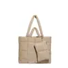 Bolso Nuevo Modelo 2026, Textura de Alta Calidad, Bolso Acolchado Vintage Versátil para Mujer, Bolso de Hombro de Algodón de Gran Capacidad para Mujer