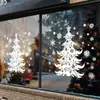 Adesivos Eletrostáticos de Natal Transfronteiriços Árvore de Natal Branca Adesivos para Vidro de Janela Porta Decoração de Vitrine Adesivos de Janela Novo Estilo
