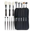 Juego de 19 brochas de maquillaje de la serie ébano, pelo animal, juego completo de lana, Cangzhou Qingxian, brochas de maquillaje blanco puro