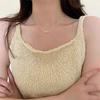 Colar de pérolas simples para mulheres, nicho de alto senso, 2023, novo colar de corrente de clavícula leve e luxuoso para mulheres, da Coreia do Sul