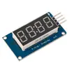 Módulo Tubo Digital de Cuatro Dígitos 0.36 pulgadas Tm1637, Módulo de Pantalla LED de 4 Dígitos con Brillo Ajustable