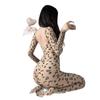 Sexy Estampado de Leopardo Salvaje Todo en Uno Ropa Interior Sexy Espalda Descubierta Todo en Uno Sexy Archivo Abierto Todo en Uno Sexy Entusiasmo Mujeres en la Cama