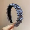 Accesorios para el cabello de moda coreana, diadema ancha con borde de oreja plegable hecha a mano con trenza de tres hilos, estilo retro de hada, elegante y de alta calidad.