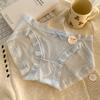 Braguitas de verano de seda helada sin costuras para niñas, 7A, de algodón antibacteriano, con entrepierna y cintura de encaje, ropa interior transpirable sin costuras para mujer