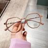 Chiai Nuevos Lentes Antiluz Azul Irregulares TR Montura Miopía Mujer Estilo Coreano Marrón Arena Llanos