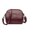 Bolsa de Ombro Fashion Texturizada 2025 Nova Simples Elegante Pequena Redonda Feminina Multicamadas Versátil Bolsa Transversal Tendência Transfronteiriça