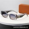 2025 Nuevo Estilo Cuadrado Montura Pequeña Patillas de Gafas de Doble Color Lujo Ligero de Alta Gama Gafas de Sol para Mujer Tono Agitado Sombra Gafas de Sol de Celebridad de Internet