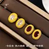 Brincos de Luxo Estilo Hong Kong para Mulheres com Forte Retenção de Cor, Banhados a Ouro com Padrão de Diamante, Zircônia Estrelada e Tarraxas em Formato de Ovo de Pombo