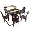 Nova combinação de mesa de jantar e cadeira de madeira maciça estilo chinês, moderna, simples, apartamento pequeno, Fangyuan, mesa de jantar retrátil de dupla finalidade
