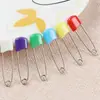 Alfinete de segurança de sete cores para bebês, alfinete com fecho de segurança pequeno, fivela de alfinete de segurança infantil, alfinete de metal grande para mulheres grávidas