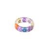 Accesorios para Joyería Resina Pegamento de Gota Anillo Cara Sonriente Color Niños Adulto Anillo Personalidad Pareja Moda