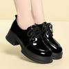 2026 Novos Sapatos Versáteis Doces e Cool Mary Jane com Solado Grosso para Aumentar a Altura para Mulheres, Sapatos de Couro, Mocassins Estilo Britânico