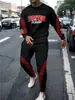 Traje de Sudadera con Cuello Redondo y Pantalón para Hombre Temu Transfronterizo Estampado 3D Moda Hip-Hop al Aire Libre Ropa Deportiva