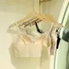 2026 Sujetador Inalámbrico Sexy de Satén Romántico Bordado con Encaje Estilo Francés de Lujo Ligero con Hermoso Diseño en la Espalda, Sujetador Cruzado sin Costuras y Amigable con la Piel