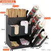 Portavasos para Cafetería y Tienda de Té con Leche, Suministros Comerciales para Bar, Caja de Almacenamiento para Servilletas de Papel y Popotes, Portavasos de Papel Desechable, Dispensador de Vasos